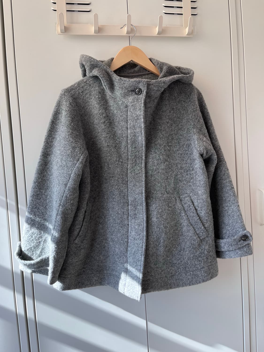 Sm2 사만사모스 하이넥 울 후드 숏코트 상품이미지2