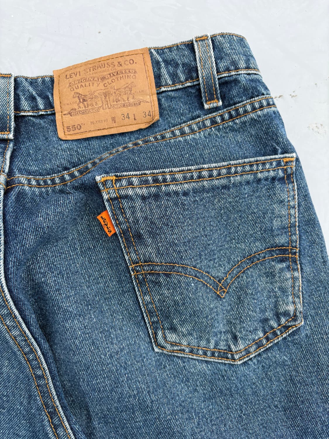 90’s Levi’s 550 orange tab made in usa 상품이미지3