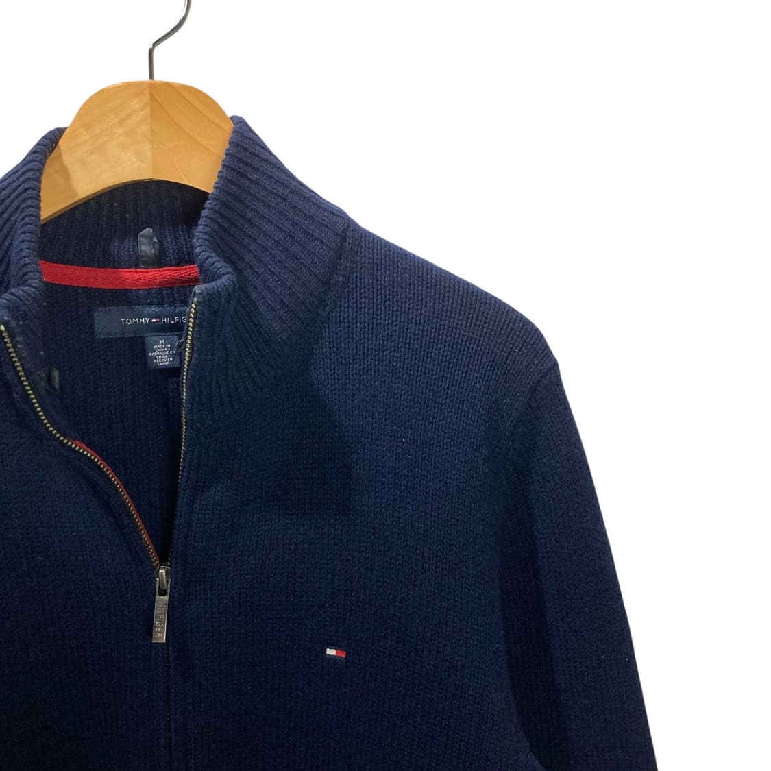 타미힐피거 네이비 패치 투웨이 니트집업 상품이미지3