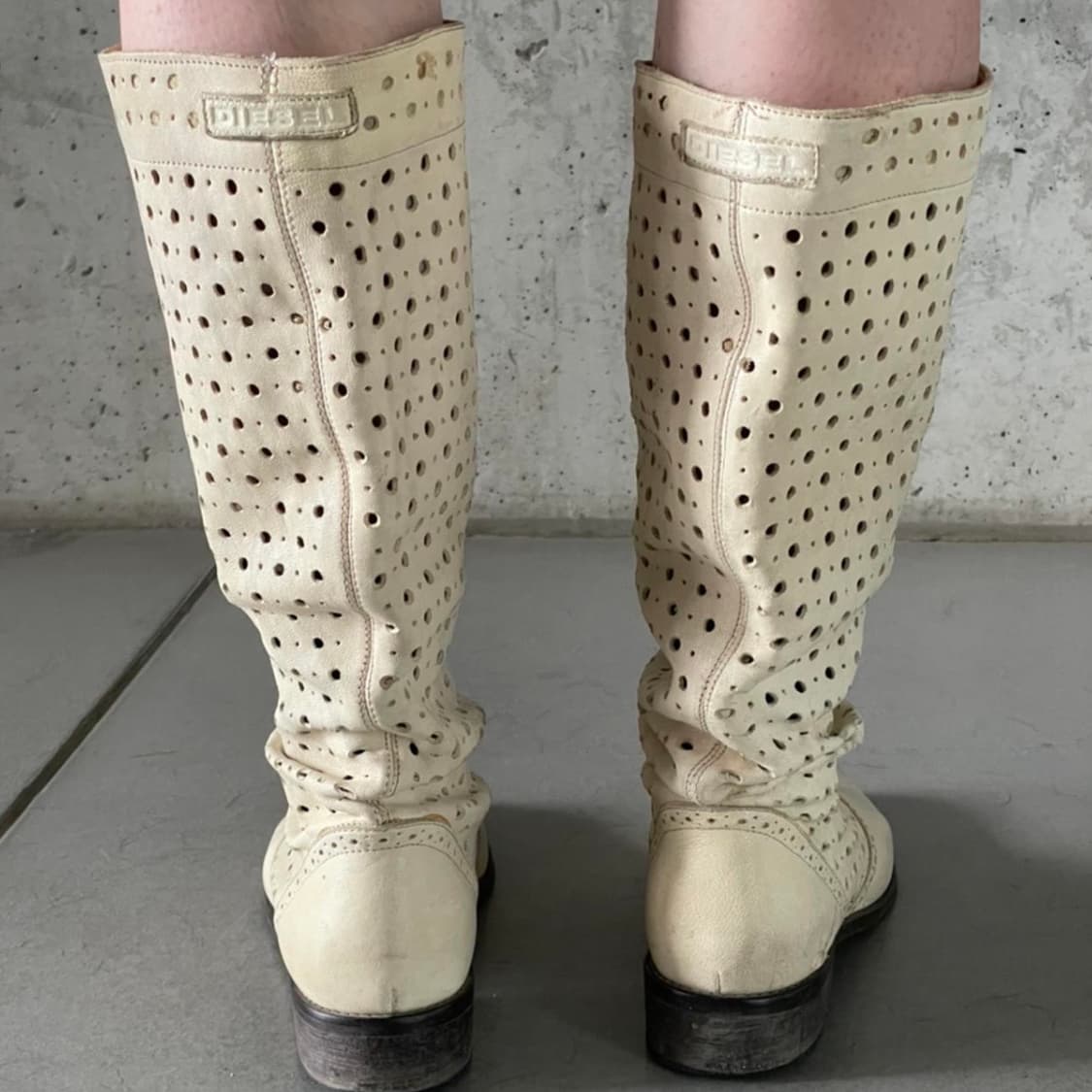 Diesel 디젤 빈티지 크림 부츠 39/250 상품이미지4