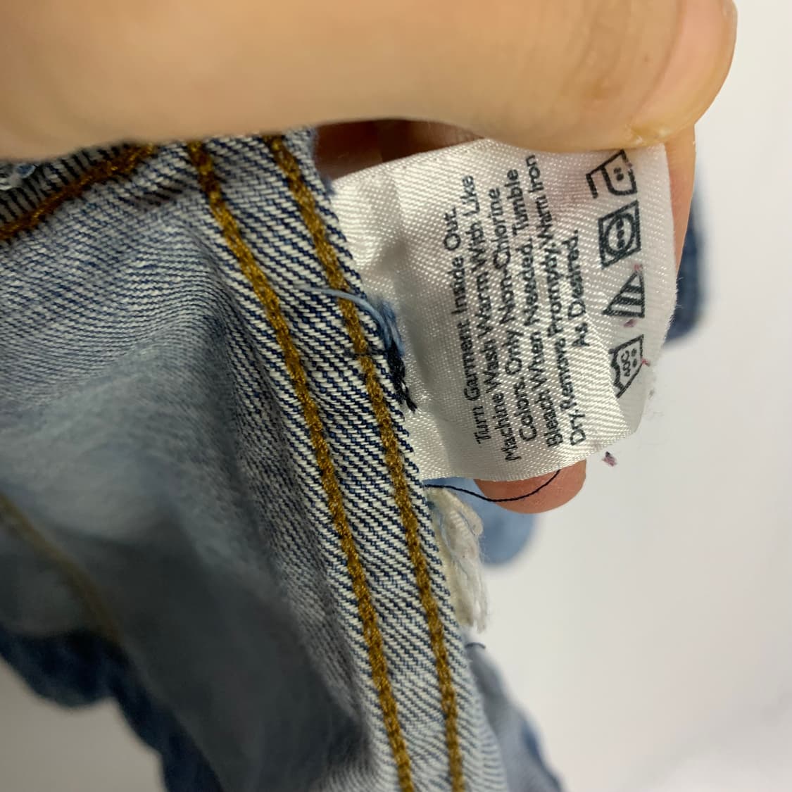 에디바우어 빈티지 데님 모토넥 봄버 자켓 워싱 00s 청자켓 여성 XL 상품이미지5