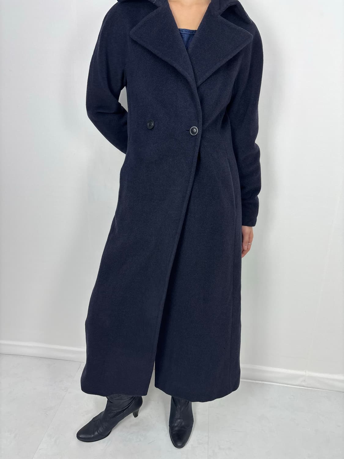 ALPACA NAVY MAXI COAT 상품이미지4