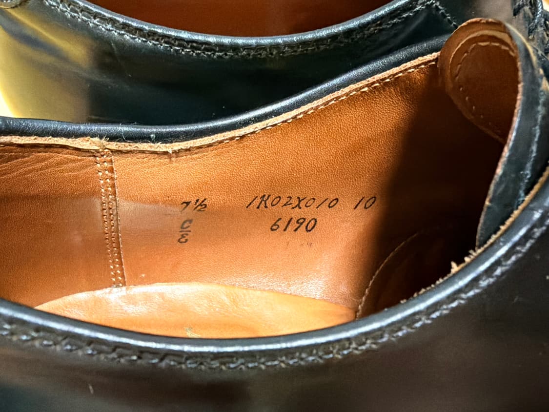 알든 6190 블랙 코도반 더비 판매 7.5E US 상품이미지7