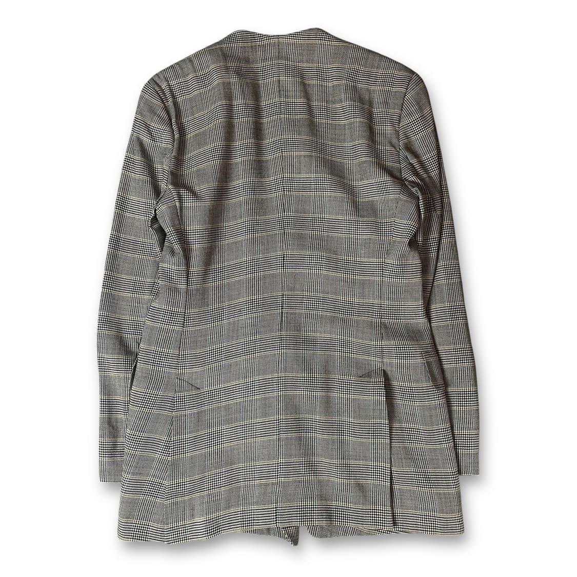 MANI 그레이 체크 패턴 투포켓 블레이저 자켓 상품이미지2