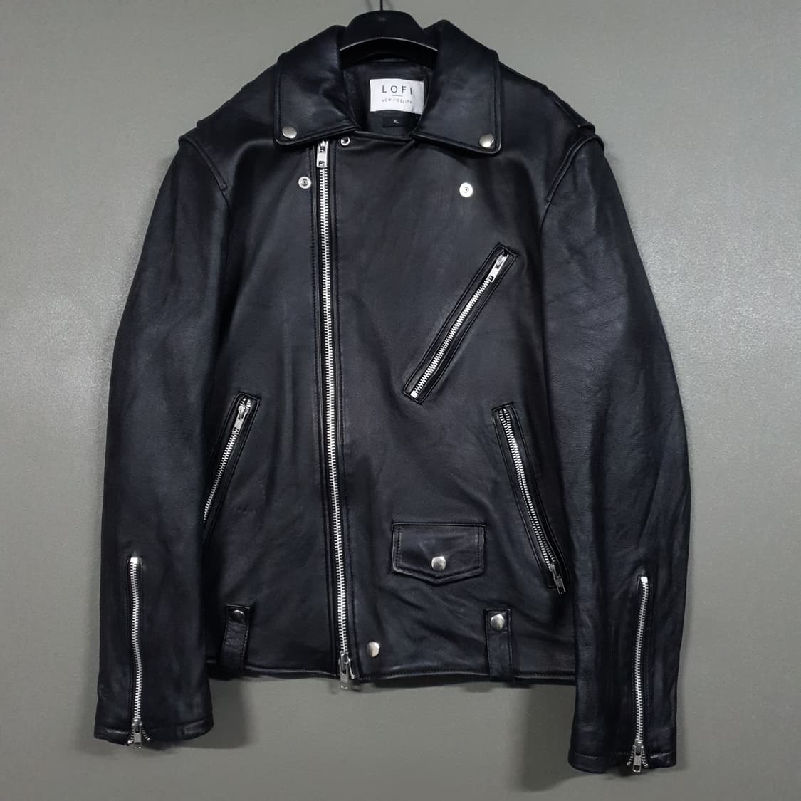 실측 M (95) 로파이 리얼 램스킨 레더 양가죽 라이더 자켓 LOFI 상품이미지2