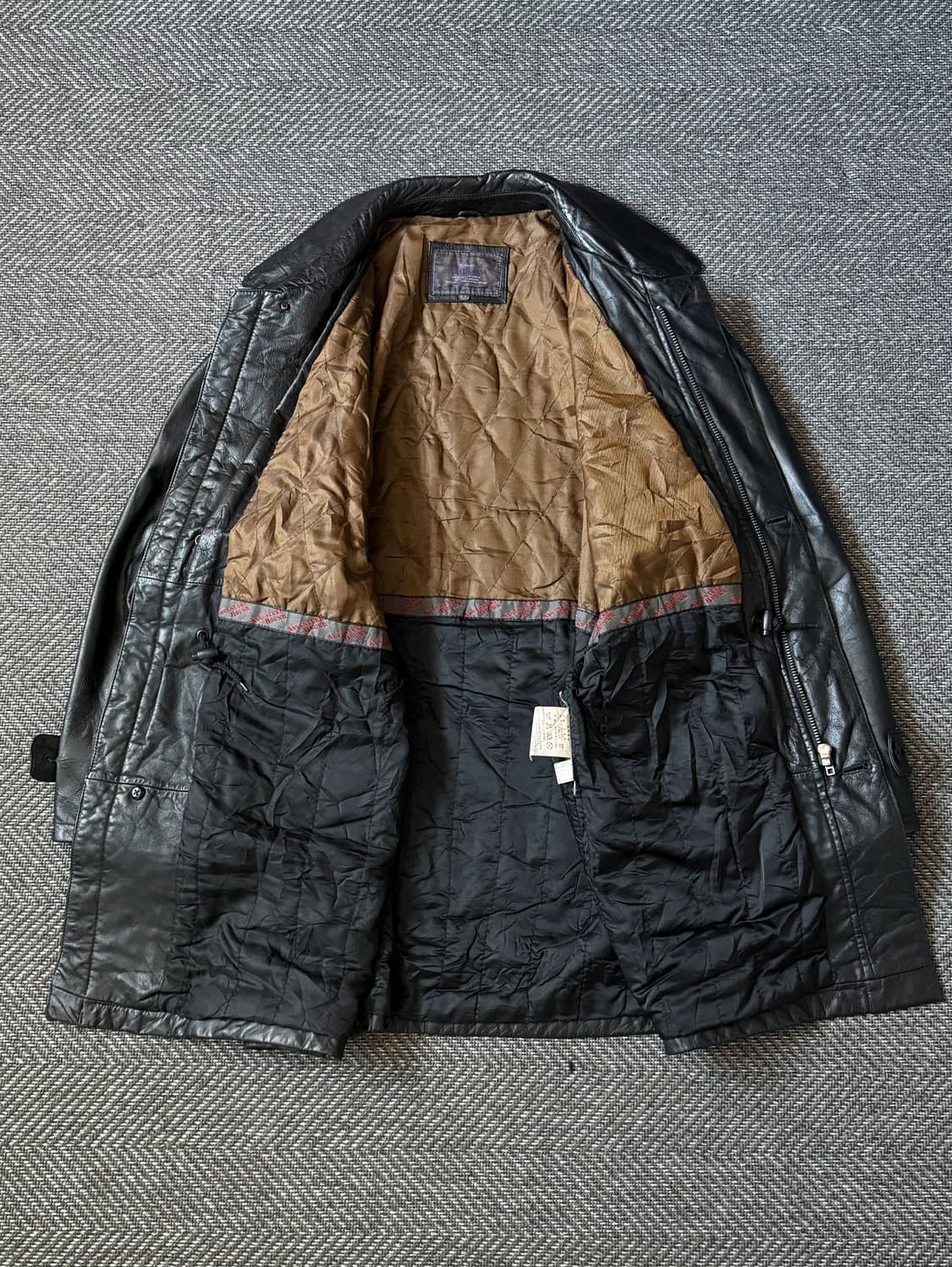 90s STRATDONAR 소가죽 빈티지 레더 필드 코트 (105) 상품이미지6