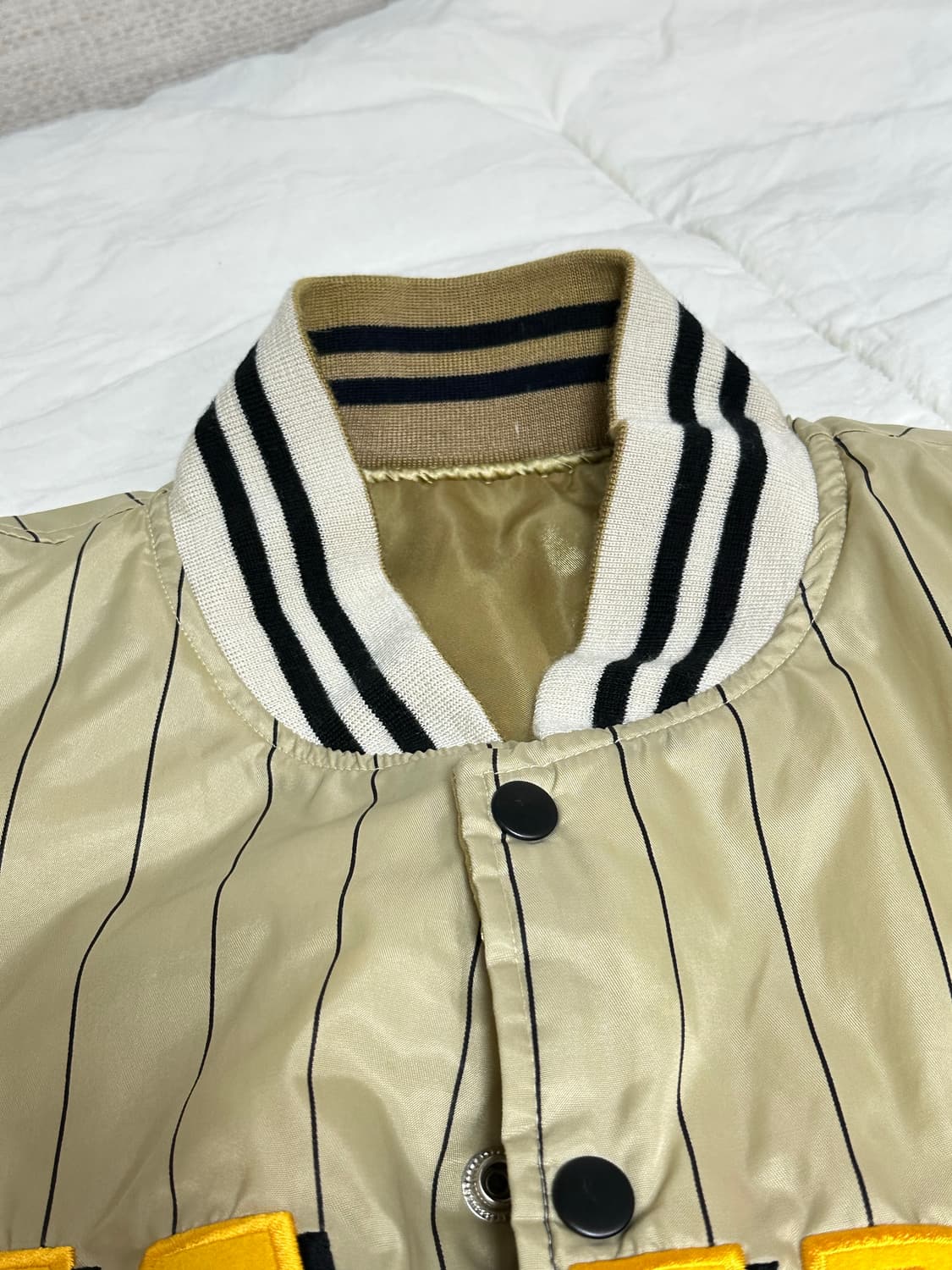 JP 일본 빈티지 몰츠 비어 바시티 리버시블 라지 상품이미지9