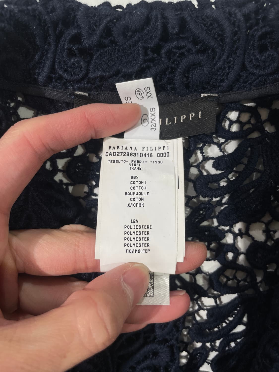 파비아나 필리피 다크 네이비 페이즐리 스냅 버튼 가디건 상품이미지8