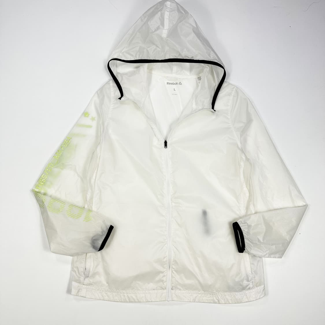 리복 트레이닝 화이트 바람막이 자켓 (L 여성추천) 상품이미지2