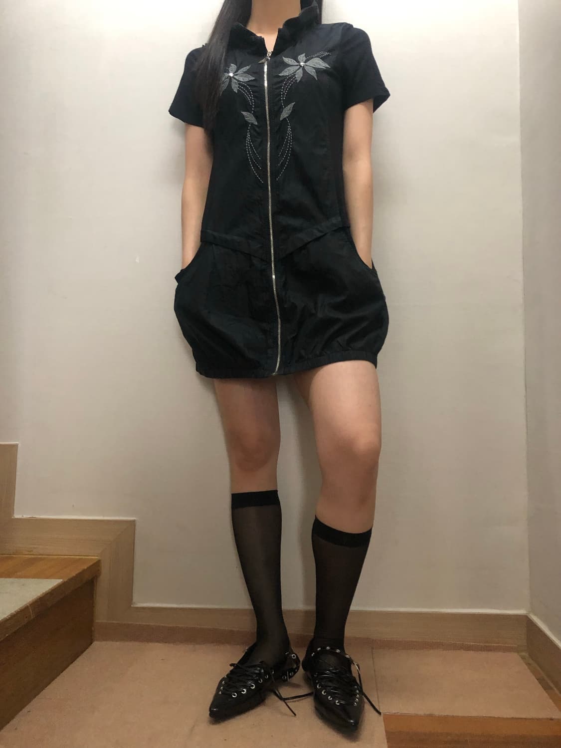 빈티지 블랙 오리엔탈 원피스 상품이미지5