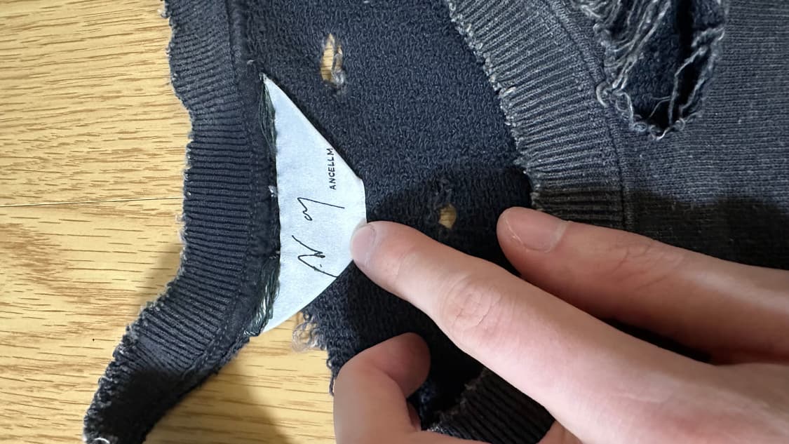 ANCELLM 안셀름 CRASH UNEVEN 오버 스웻셔츠 (2) 상품이미지4