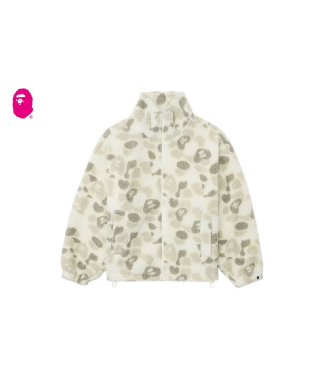 베이프 레이디스 에이피 하트로고 프린트 집업 플리스 자켓 새상품 상품이미지1