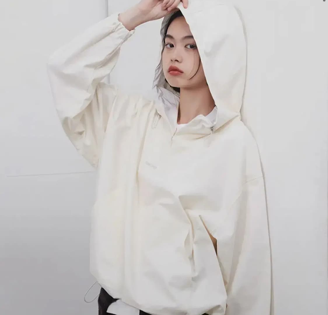 당일배송/실사o) 오헤시오 후드 아노락 아이보리 상품이미지1
