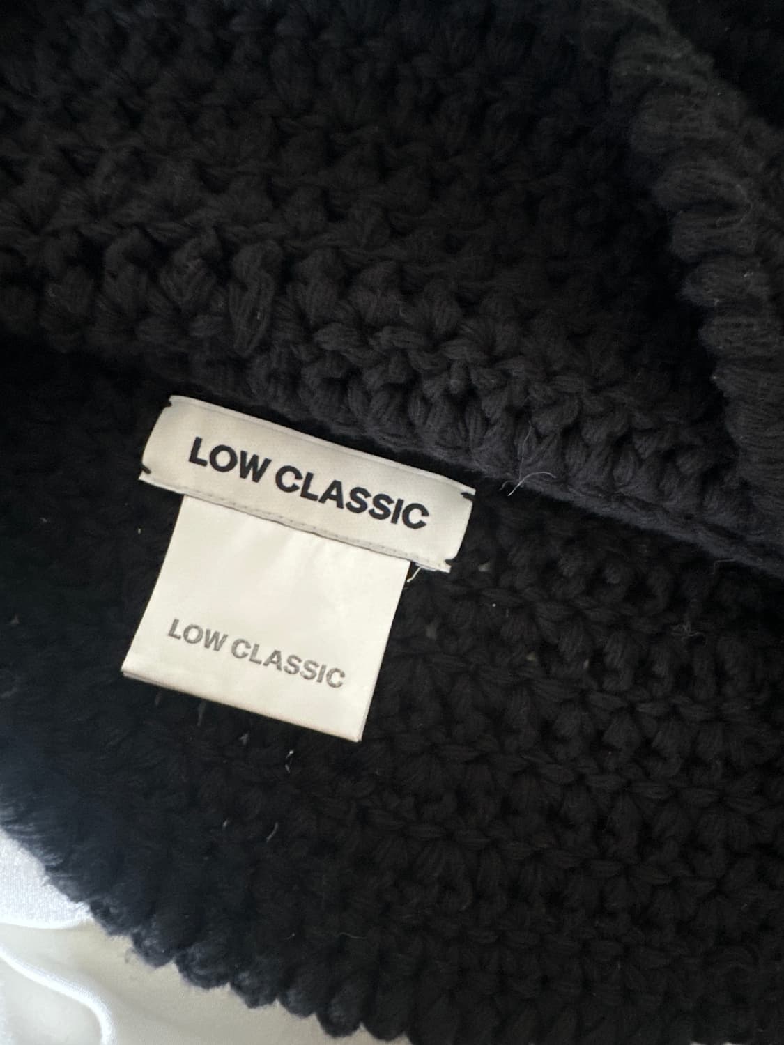 로우클래식 니트 버킷햇 블랙 상품이미지3