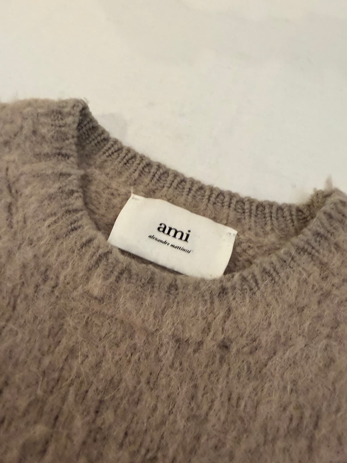 22FW 아미 브러쉬드 알파카 울 니트 베이지 상품이미지2