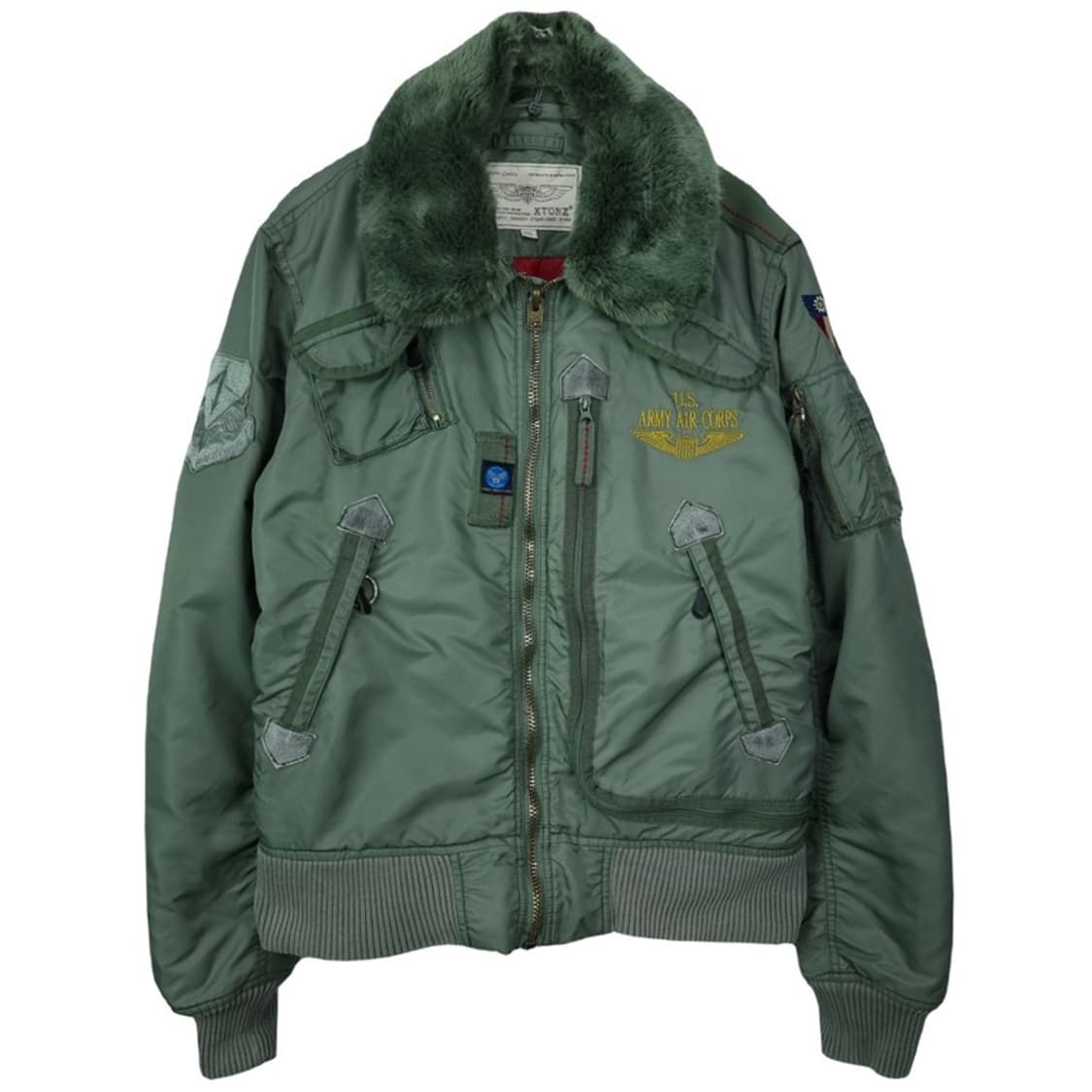 [엑스톤즈] 밀리터리 멀티 패치 카라 퍼 MA-1 봄버 자켓 M15839 상품이미지2