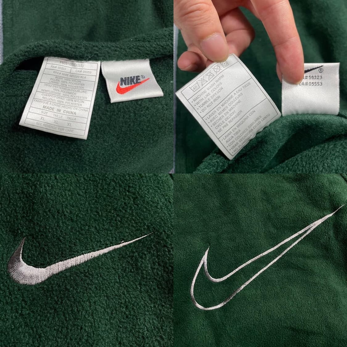 1990s 나이키 NIKE 리버시블 빅스우시 후리스 상품이미지5