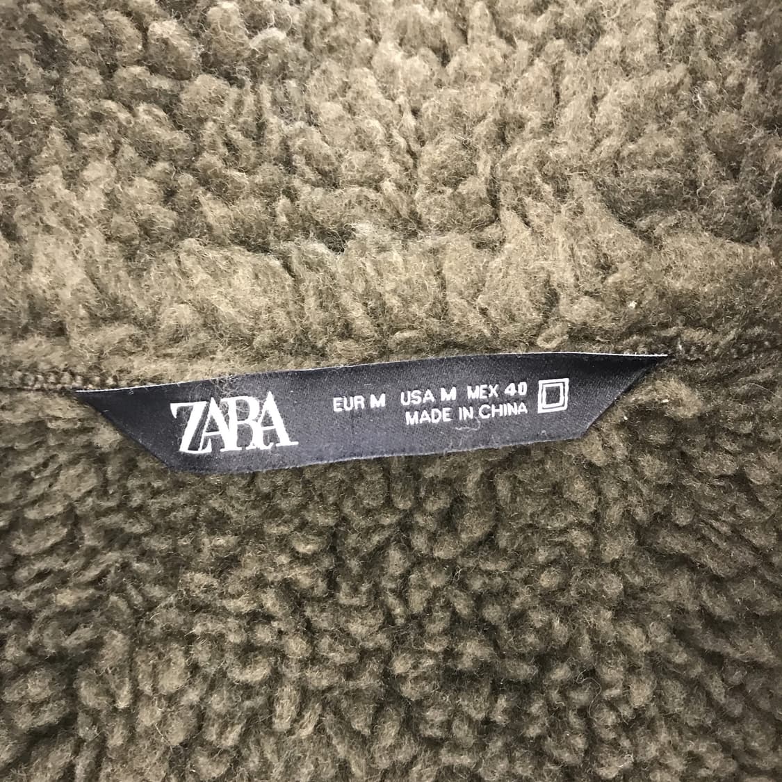 자라 스웨이드 무스탕점퍼 올리브그린 [M] 상품이미지4