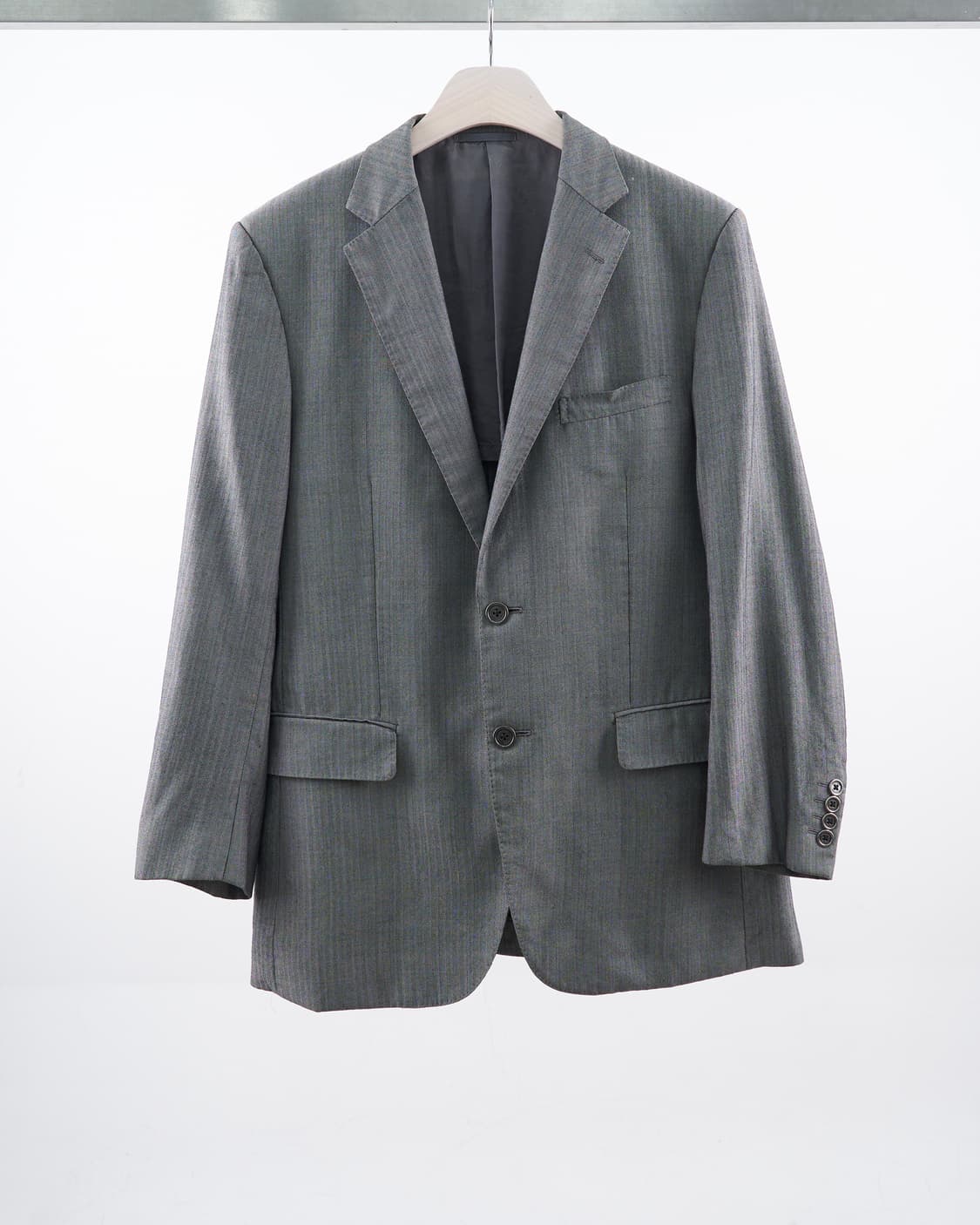 Burberry 런던라벨 울 투버튼 그레이 자켓 상품이미지1