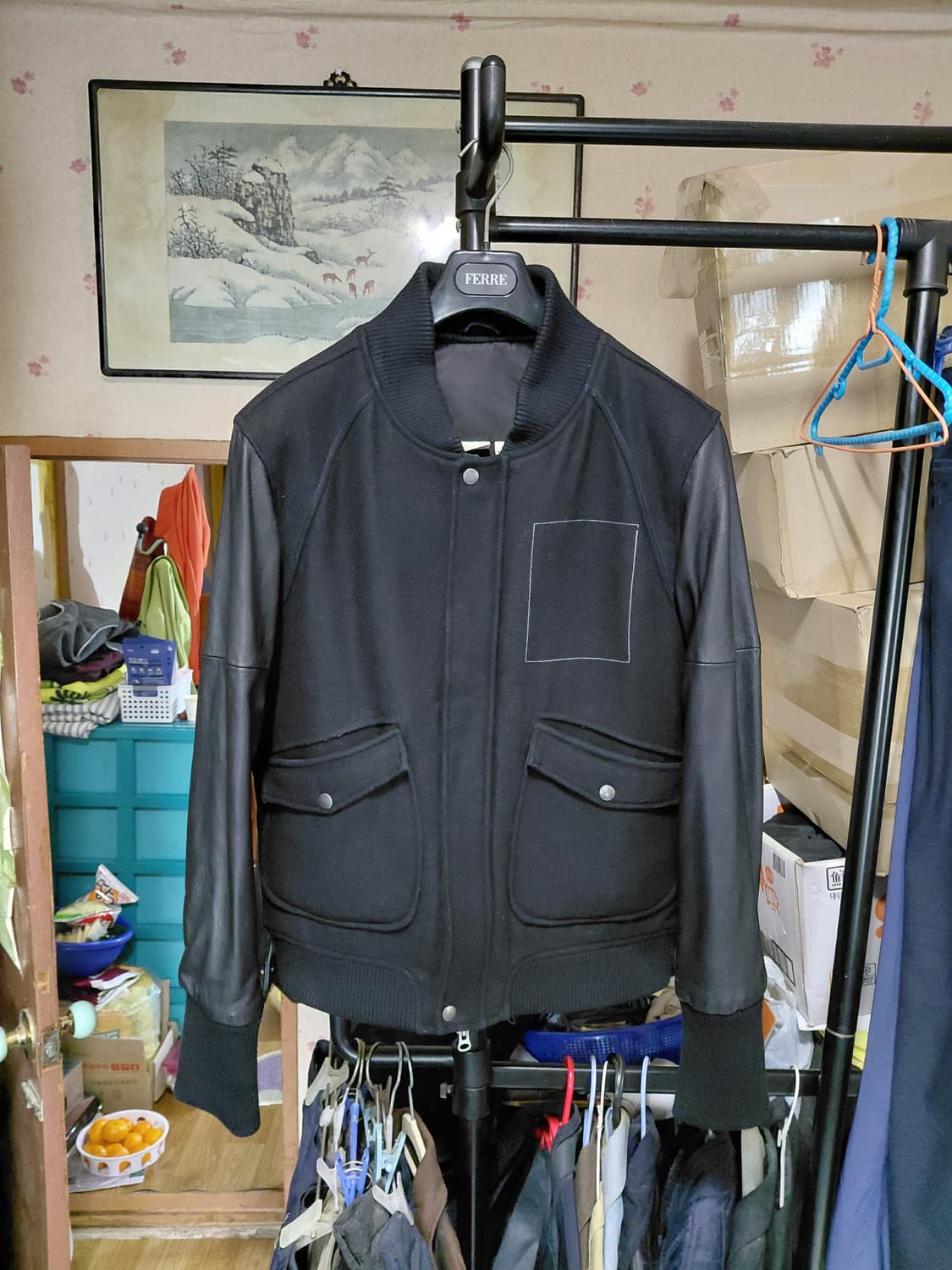 [solov]추동용 바시티 패딩 자켓 XL(100~슬림105)사이즈 상품이미지1