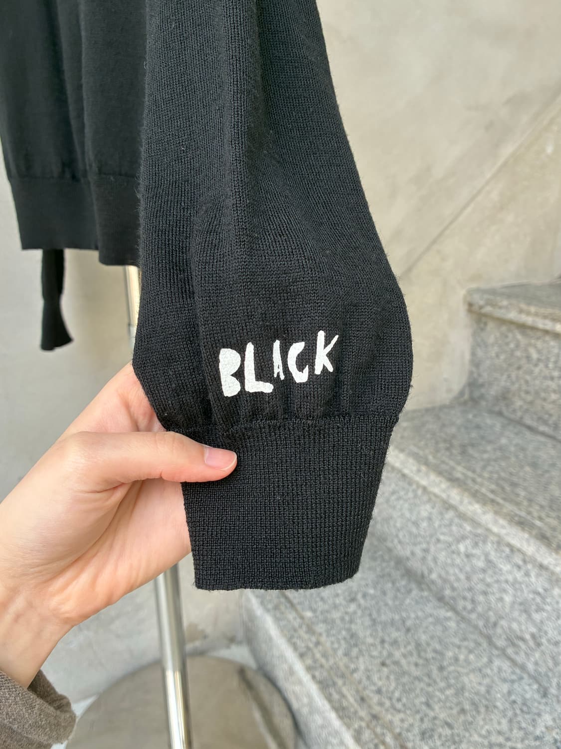 꼼데가르송 블랙 로고 가디건 상품이미지2