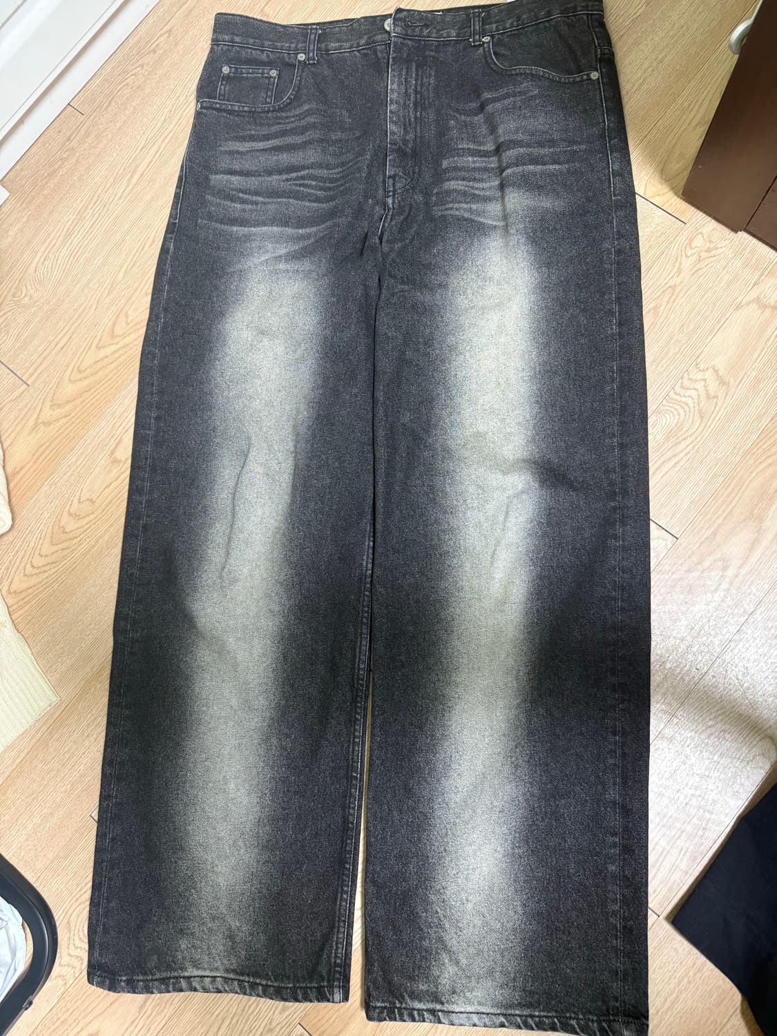 SATUR 흑청 와이드핏 데님 XL 상품이미지2