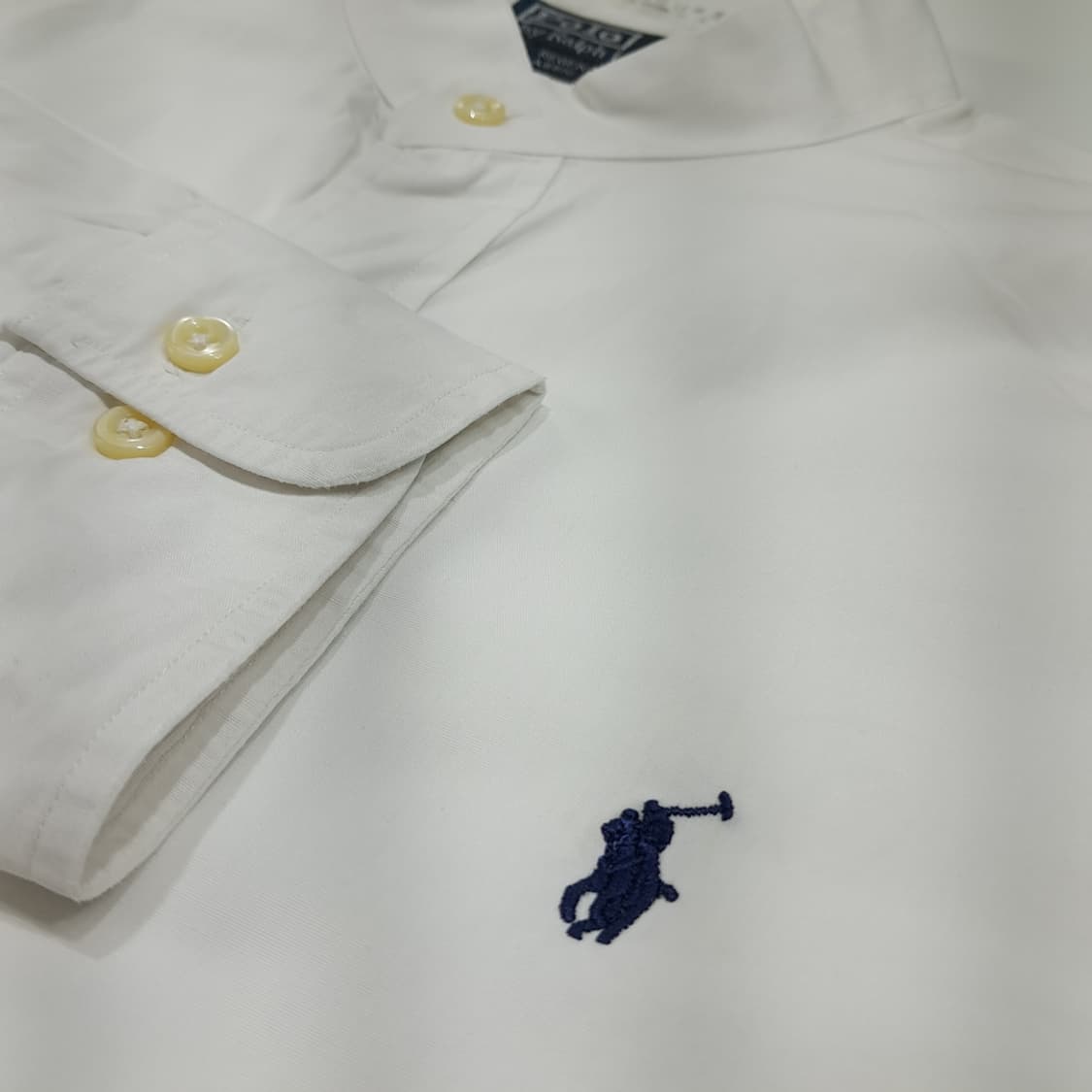 CL628 XL 폴로 90s 홍콩판 차이나 칼라 화이트 셔츠 남방 상품이미지4