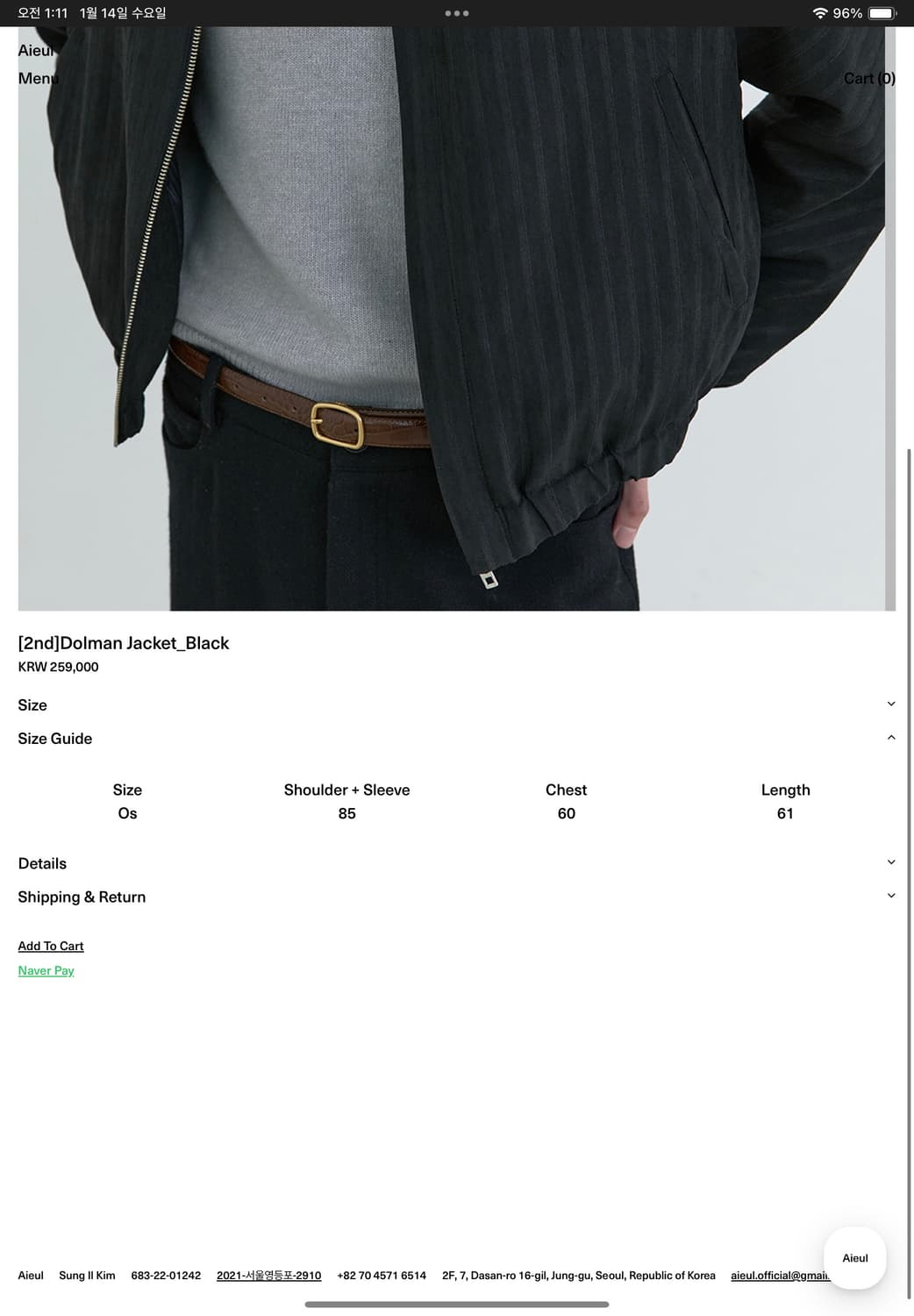 Dolman Jacket_Black 아이엘  상품이미지3