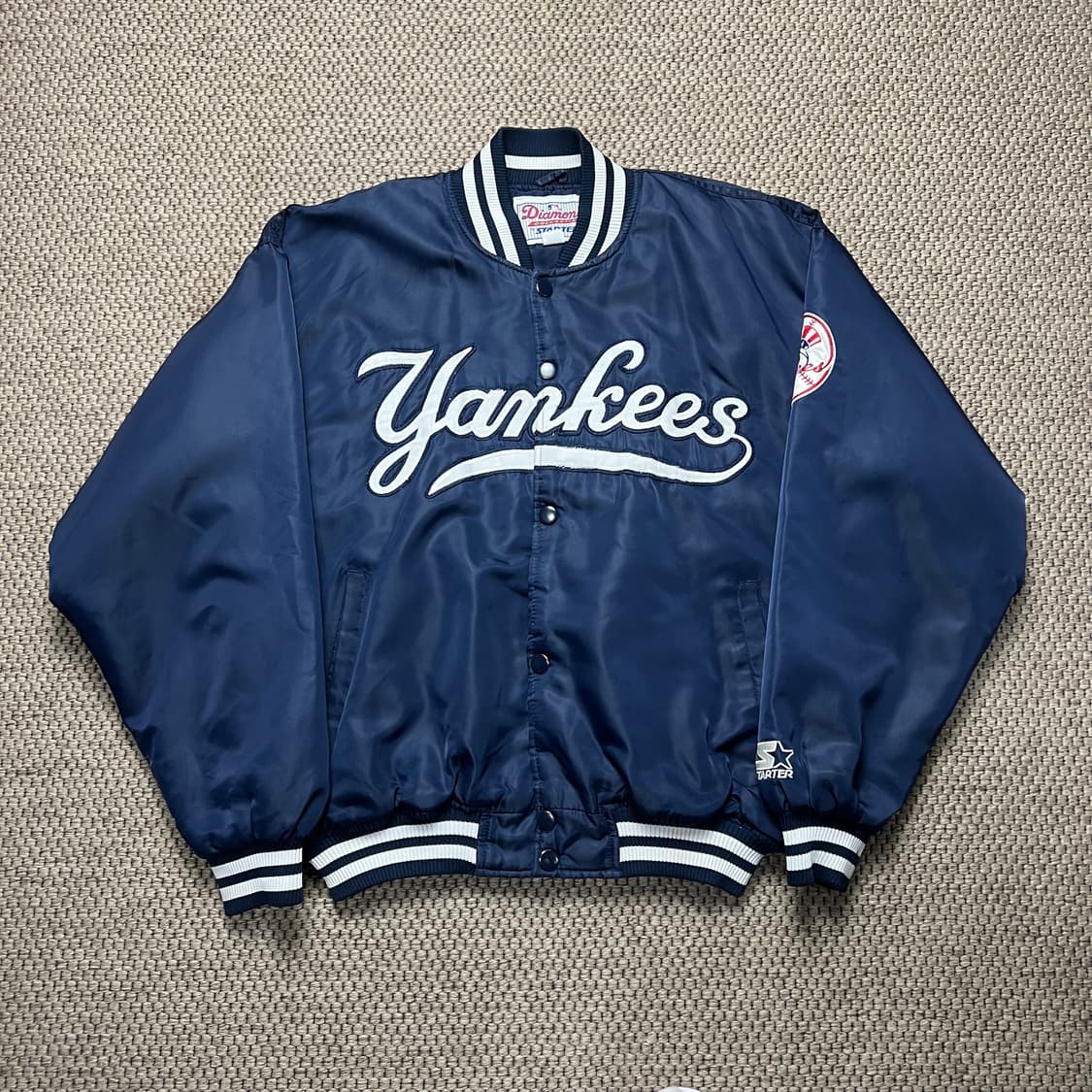 스타터 뉴욕 양키즈 스타디움 봄버 자켓 네이비 M 상품이미지1