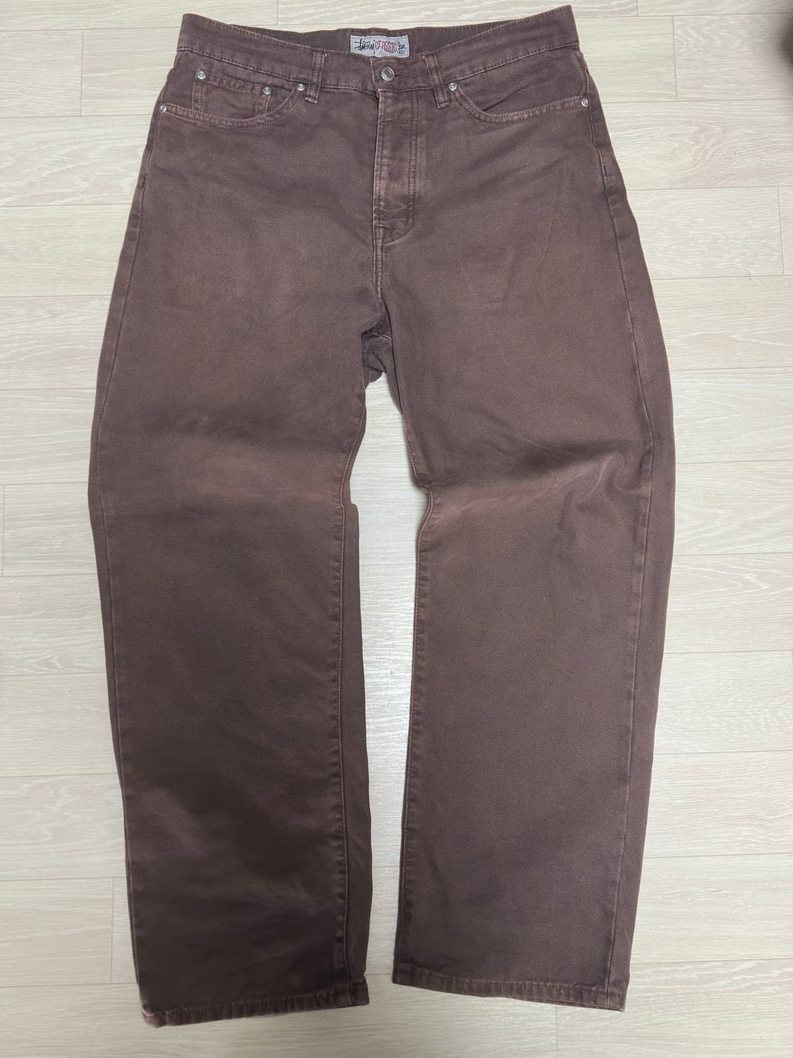 스투시 25시즌 클래식진 워시드 캔버스 브라운 팬츠(32) 상품이미지1