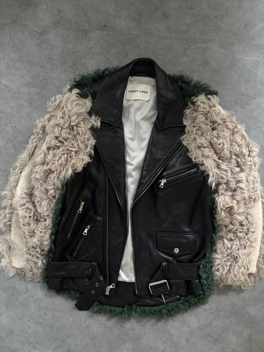 Sandy Liang 레더 퍼트리밍 자켓 상품이미지5