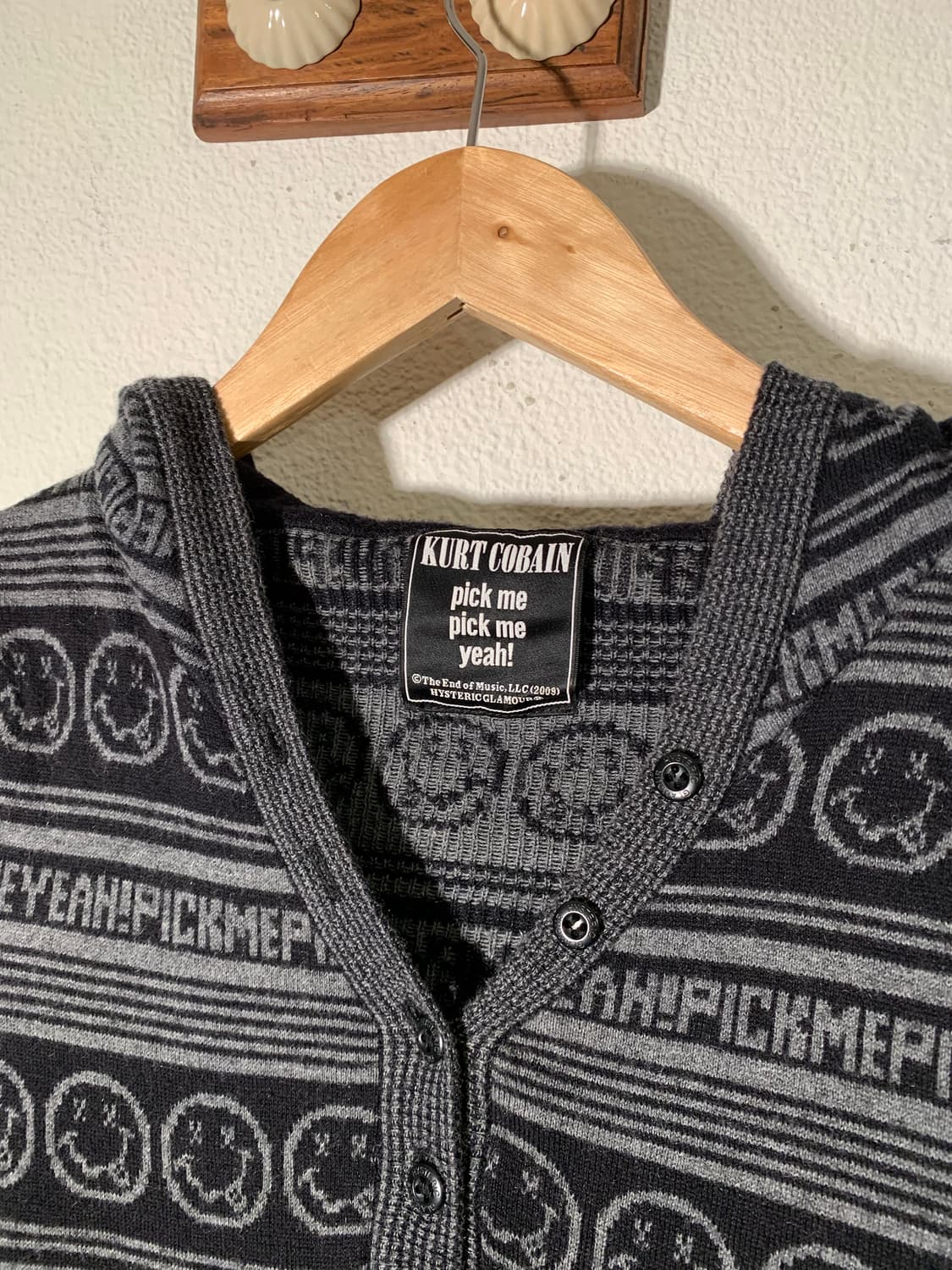 히스테릭글래머 너바나 커트코베인 픽미 스트라이프 후드티 상품이미지2