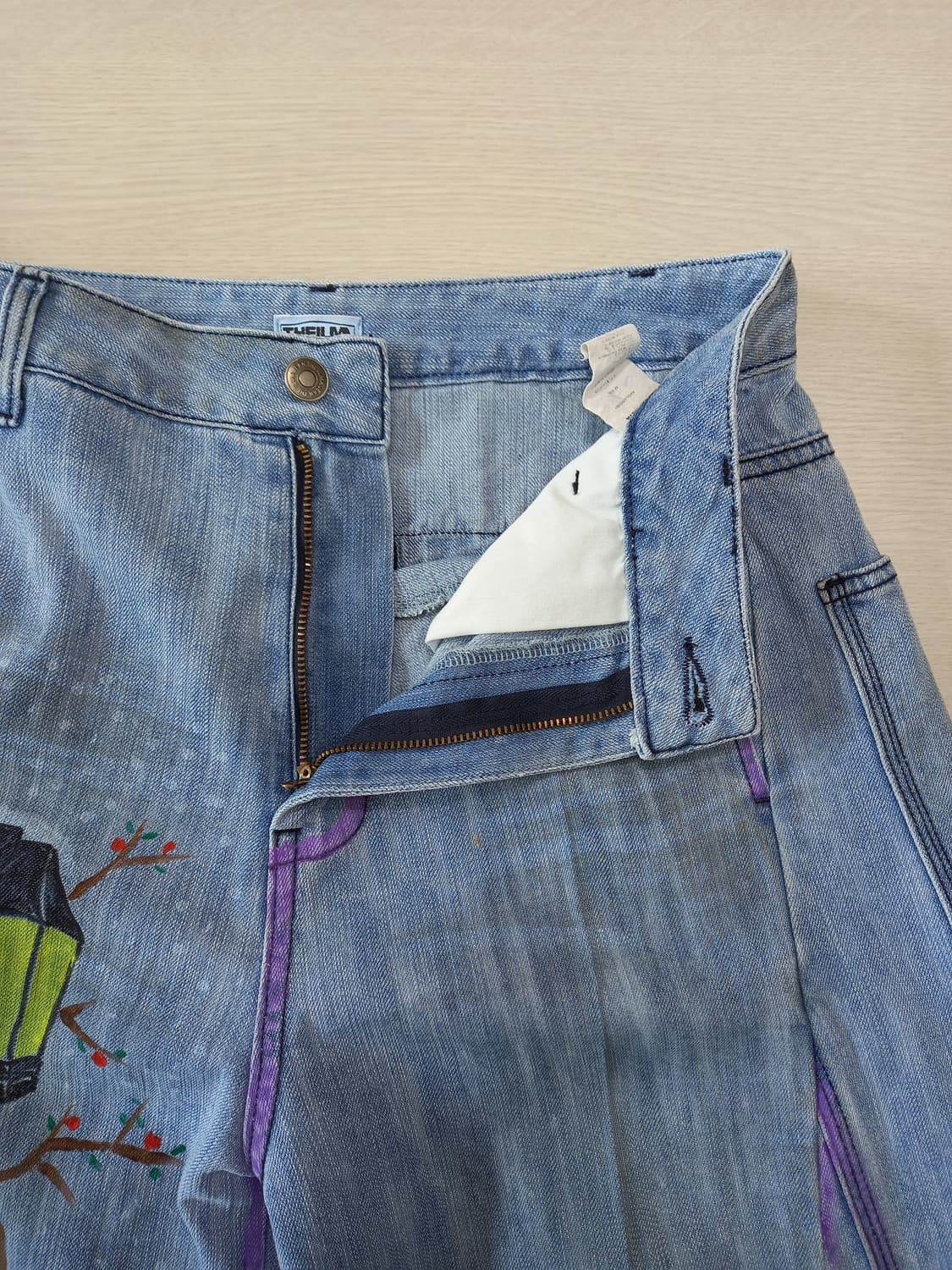 28-29 새상품 THEILMA  더티워싱 플레어데님 커스텀 28-919 상품이미지6