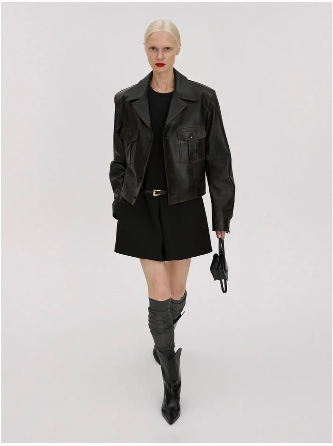 렉토 22FW 밀리터리 레더 자켓 상품이미지6