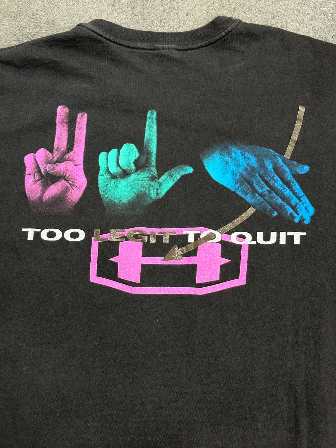 92' McHammer  'Too legit to Quit' 티셔츠 XL 상품이미지4