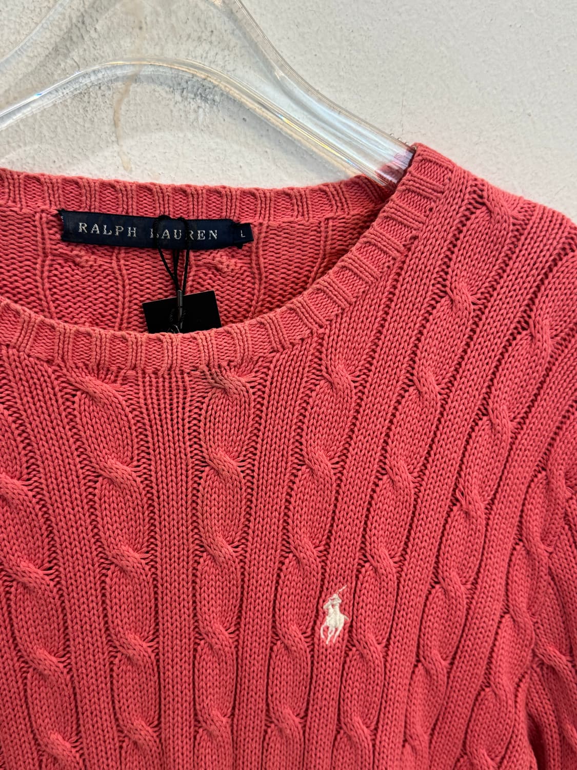 Polo Ralph Lauren red cotton cable knit  상품이미지4
