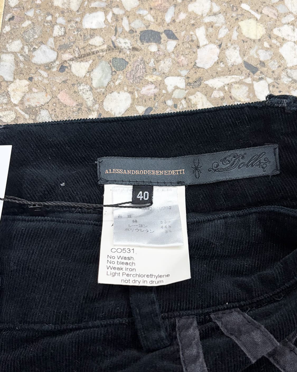 알레산드로 드 베네드띠 파이핑 디테일 코듀로이 팬츠 상품이미지7