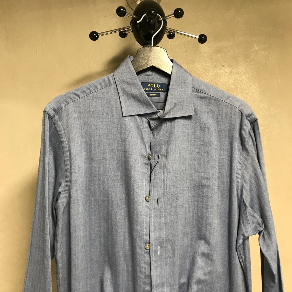 폴로 랄프로렌 솔리드 셔츠 블루 39 상품이미지2