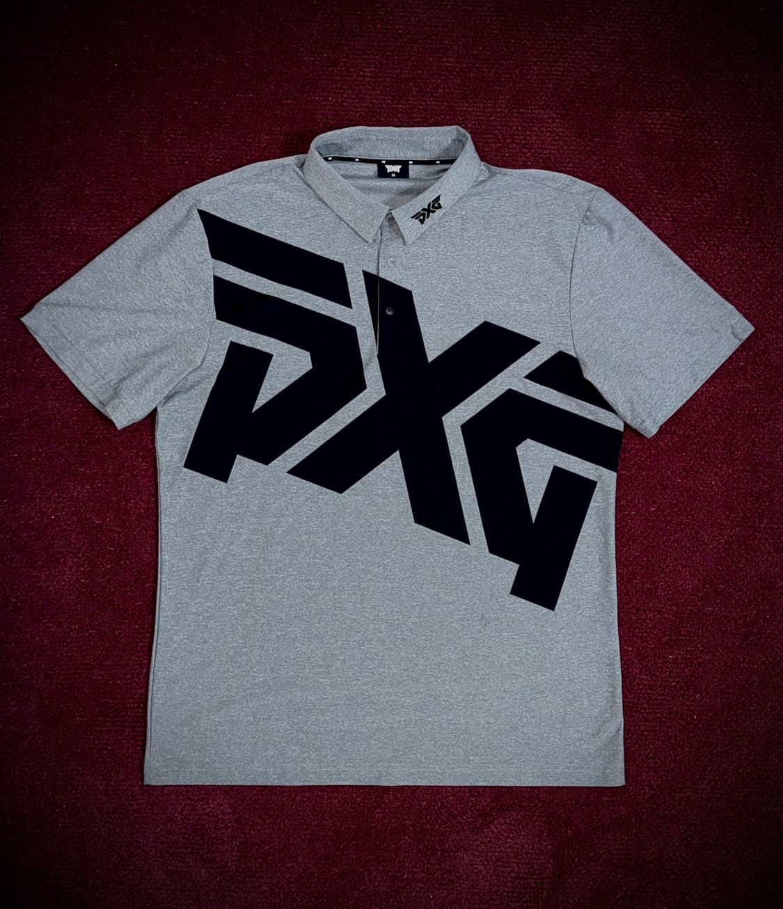 PXG 빅로고 골프 반팔 카라티 그레이 2XL 상품이미지1
