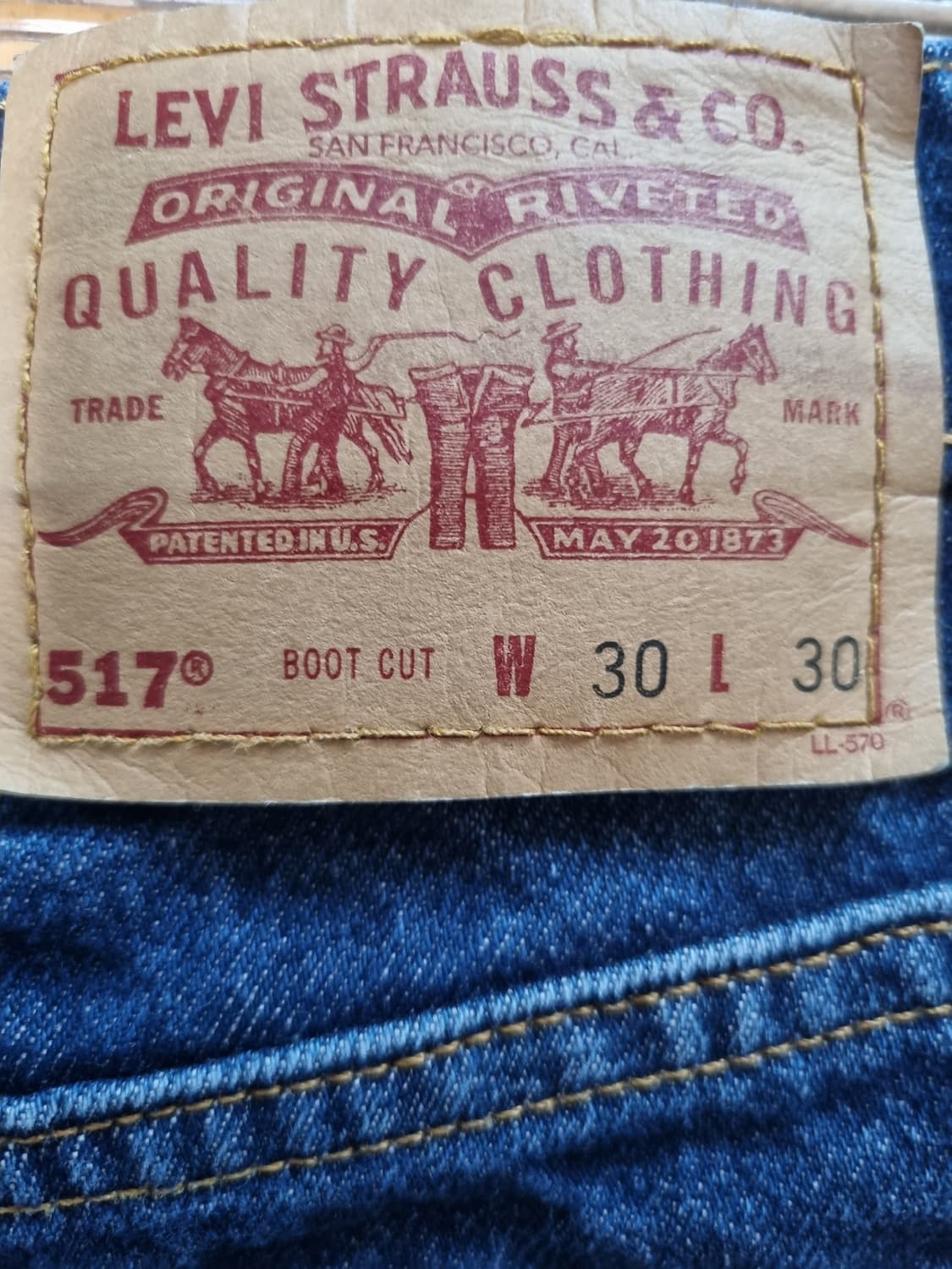 90s USA 517 30x30 리바이스 레드탭 상품이미지7