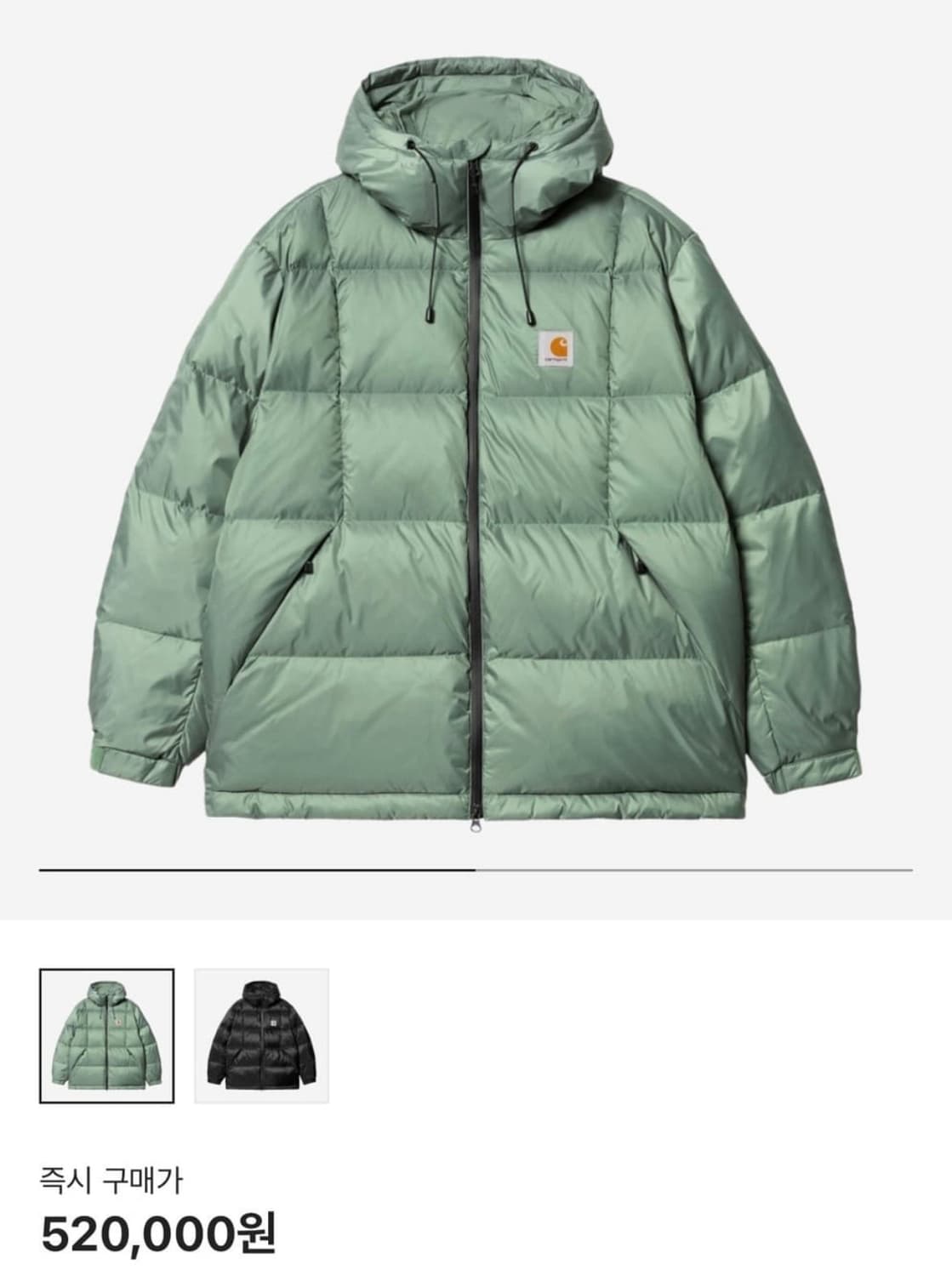 칼하트 wip 아스펜 알파 그린 패딩 상품이미지1
