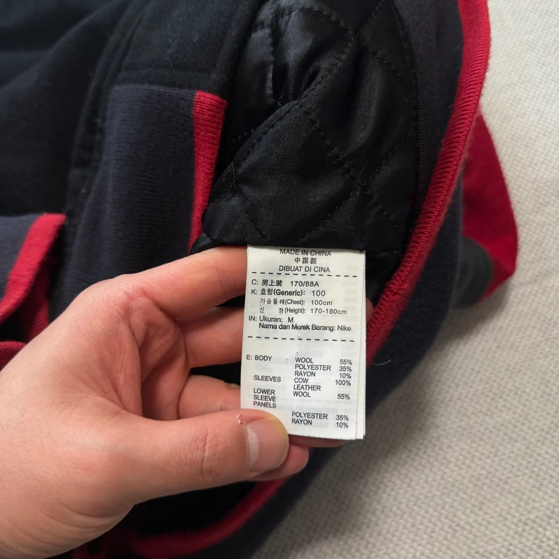 조던 레더 배색 바시티 자켓 상품이미지3