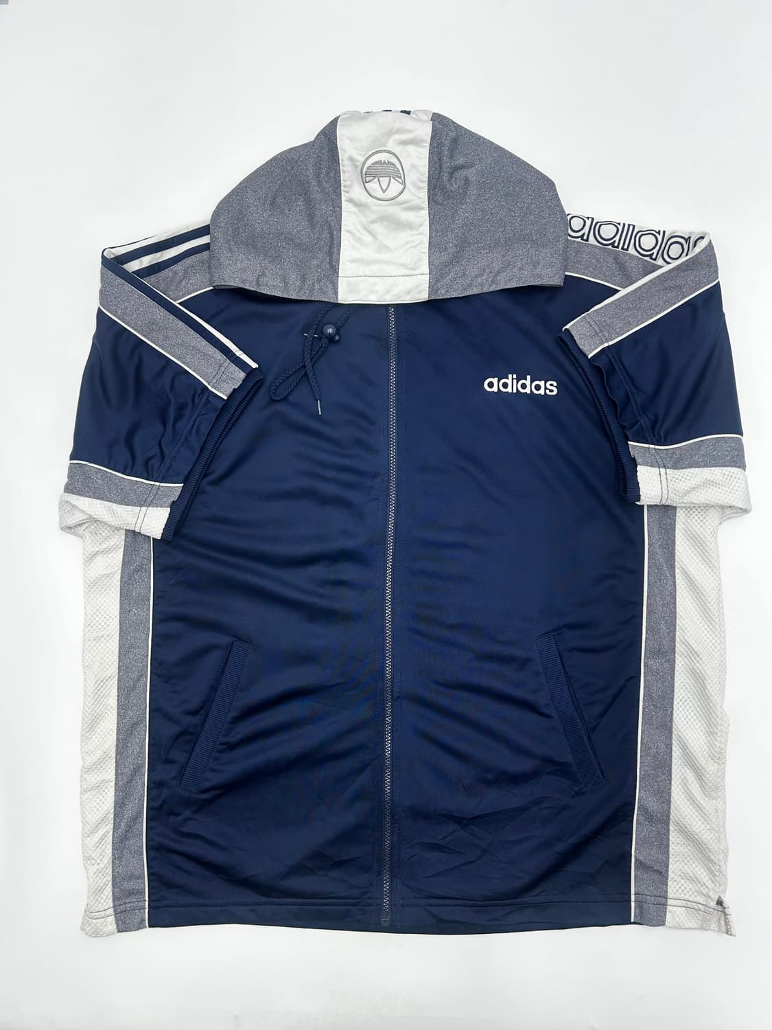 아디다스 배색 반팔 후디 져지 상품이미지1