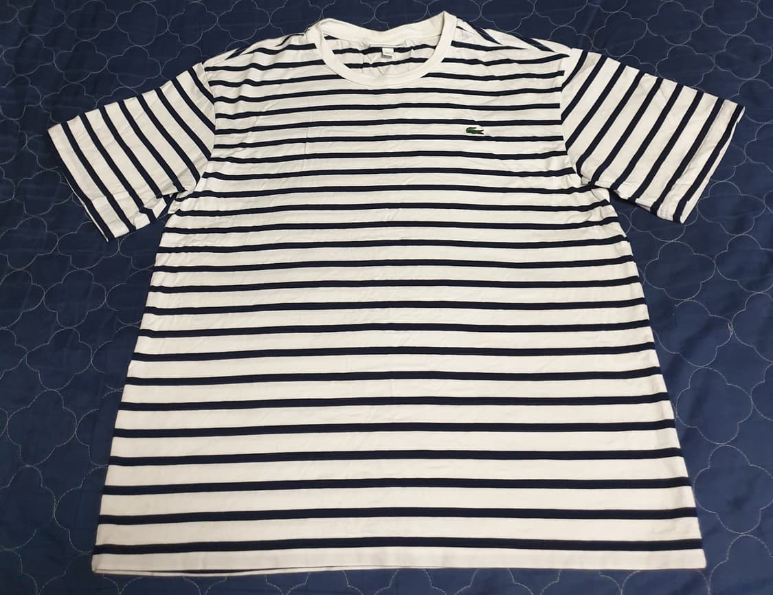 (동일드방레) 라코스테 릴렉스드핏 스트라이프 코튼 반팔티 (100) 상품이미지2