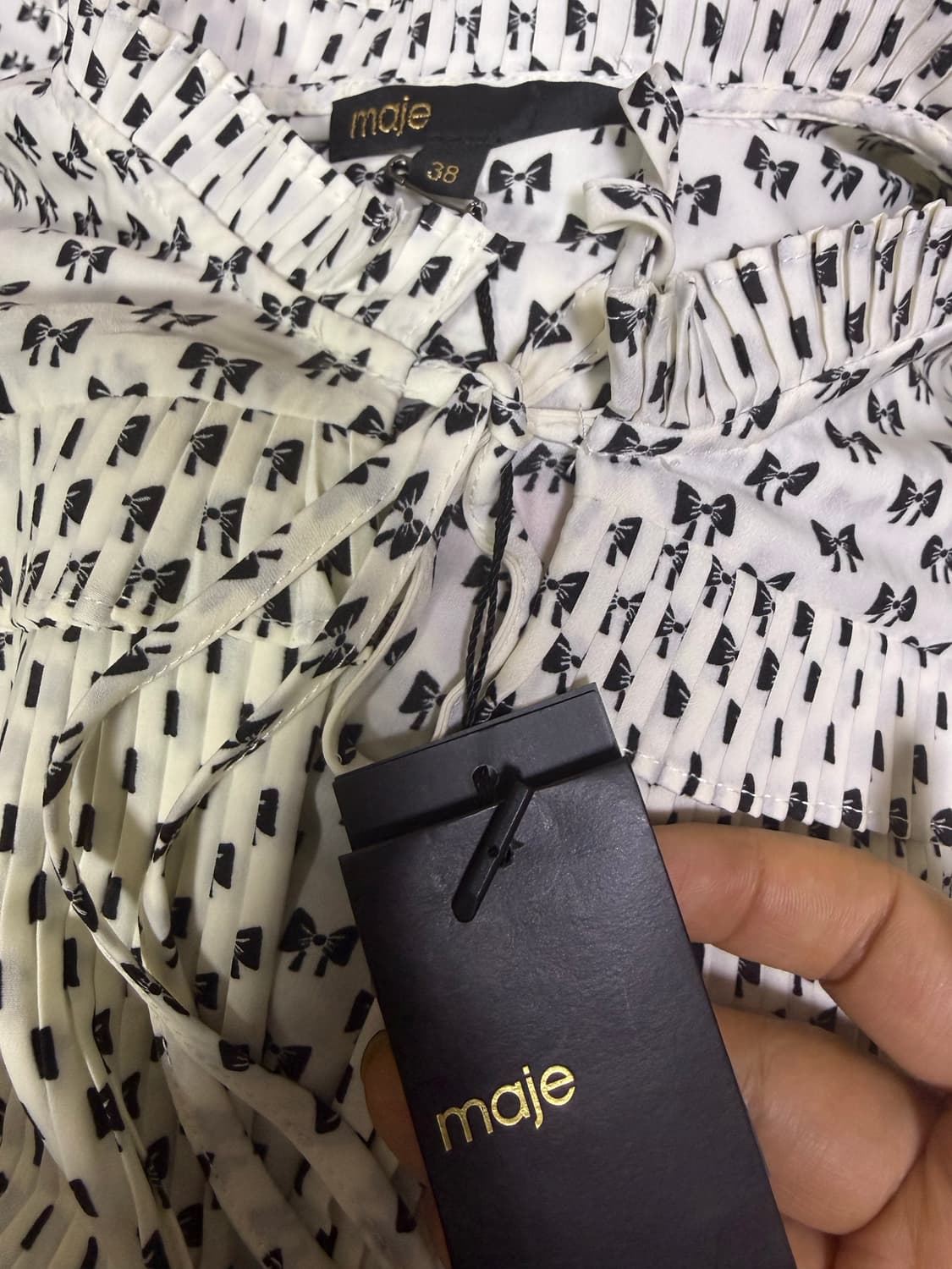 마쥬 보타이 패턴 원피스 새상품  상품이미지4