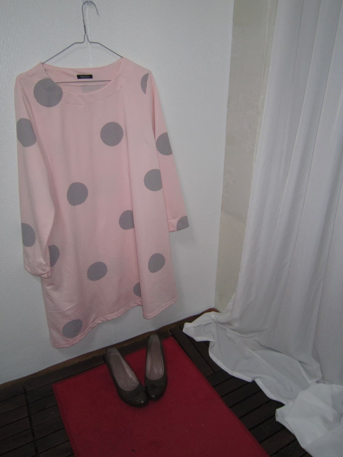 vintage stripe dot babypink dress 상품이미지7