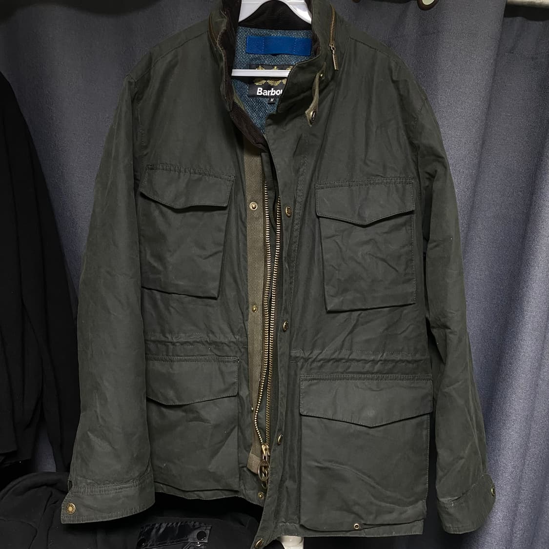 바버 스톰포스 라인 왁스자켓 M 상품이미지1