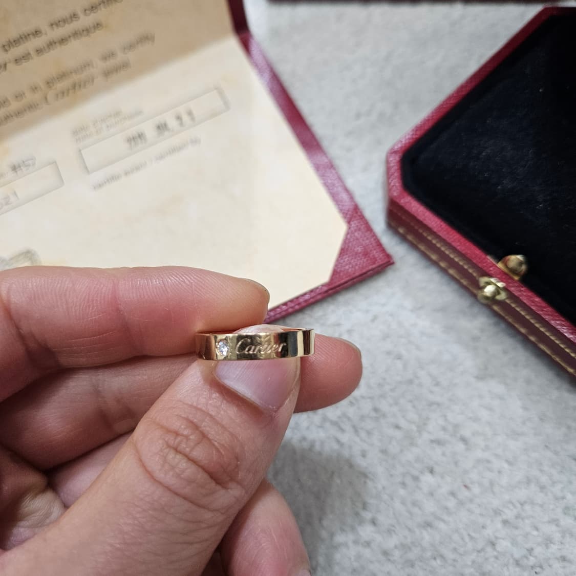 까르띠에 c드링 핑크 골드 18k 53호 4mm 상품이미지3