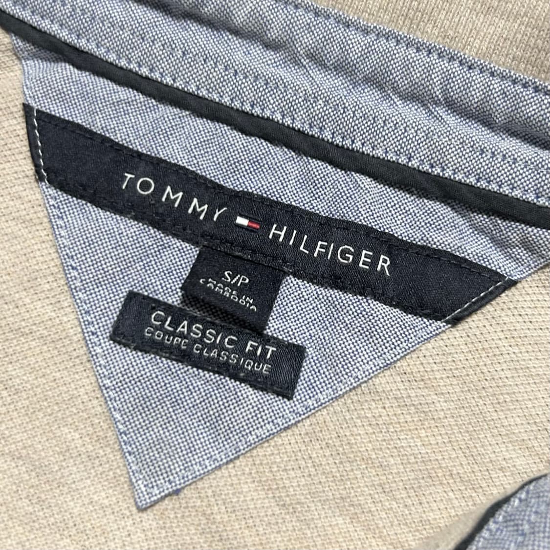 [M] Tommy 타미힐피거 베이지 코튼 반팔 카라티 상품이미지4