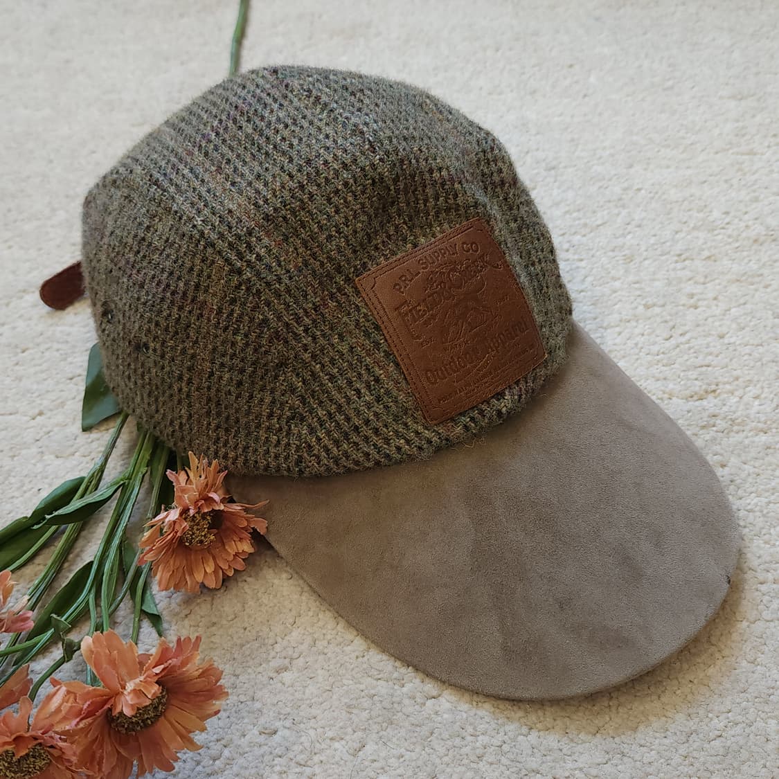 폴로 랄프로렌 캡모자 트위드 울 레더 롱빌 헌팅 캡 F 상품이미지2